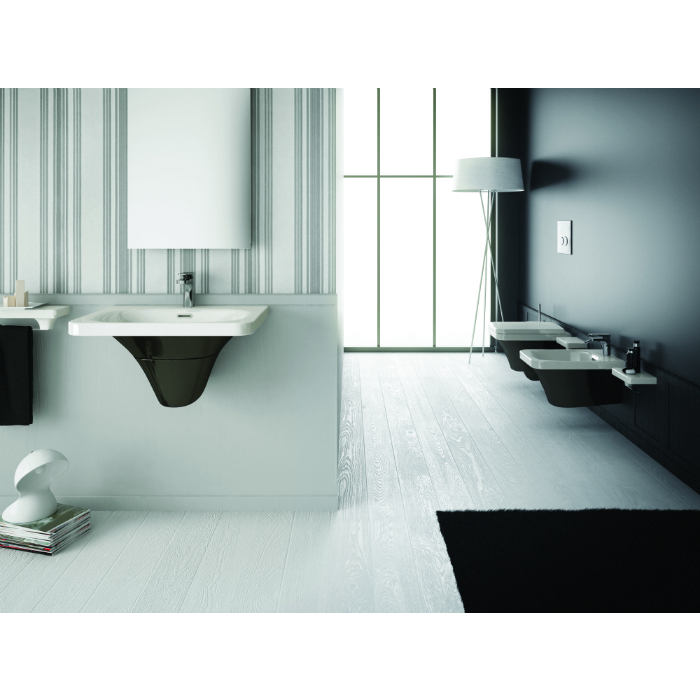 18829 Подвесная раковина настенная овальная Ceramica Hidra FLAT белая - Вид №7