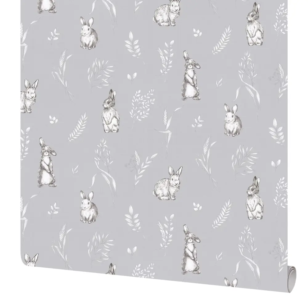Обои флизелиновые Vog Collection Funny Bunny серые 1.06 м 72059-41 STLM-2164188