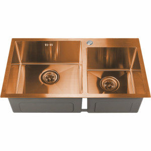 Мойка S8045HC MELANA ProfLine 3,0/220 БРОНЗА 2-я чаша, врезная прямоугольная S8045HC
