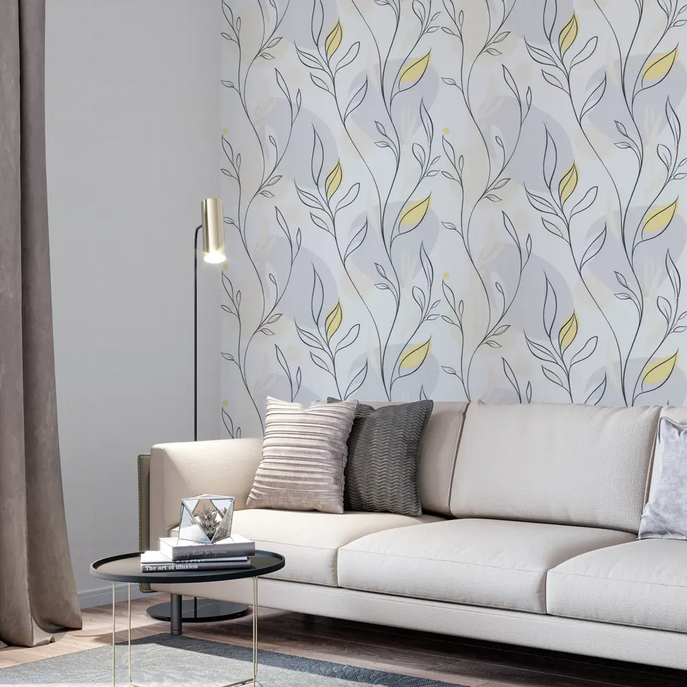 Обои флизелиновые Palitra Life Air 1 светло-серые PL72614-14 89448185 STLM-2138555 - Вид №5