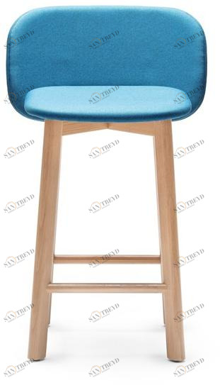 CHAIRS & MORE Табурет высокий, обитый тканью, с подставкой для ног Chips sun-id-1507919