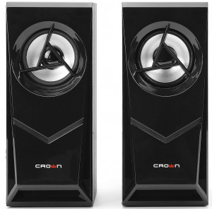 CMS-603 Акустическая система 2.0 (мдф, usb, 6w; управление громкостью, разъём для наушников, кнопка включения, длина кабеля между колонками 1м;длина аудио-кабеля и питания 2м.) Crown