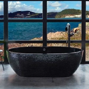 Ванна отдельностоящая Stone One Mosaic Black