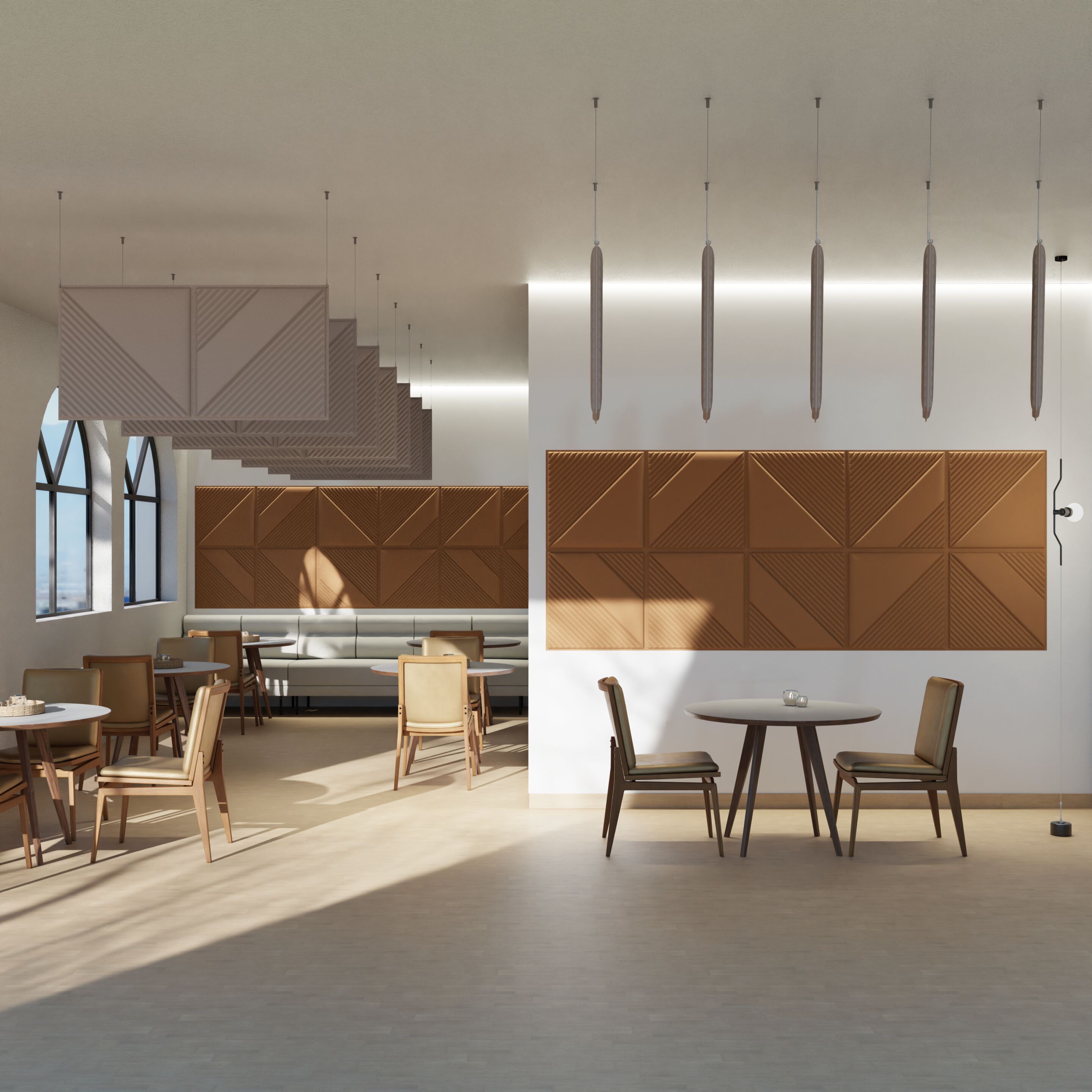 Рециркулированная акустическая панель из полиэфирного волокна Isolspace OBLIQUE ARCH-00052749 - Вид №5