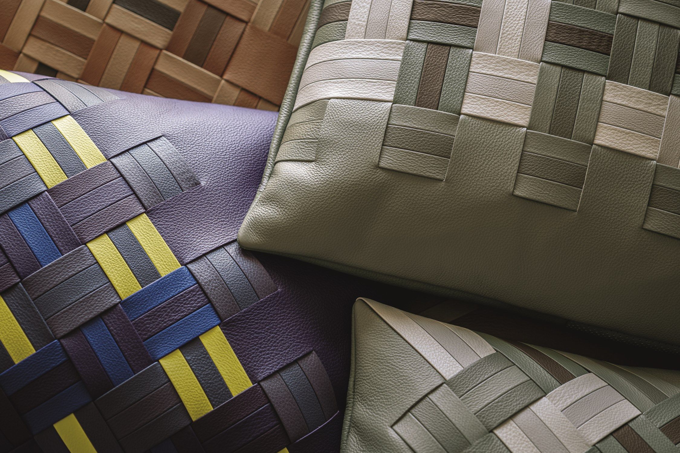 Кожаная квадратная подушка Poltrona Frau коллекция-мебель и аксессуары ARCH-00103126 - Вид №5