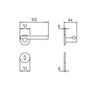 Ручка на розетке Mandelli1953 Бильбао ARCH-00087764 - Вид №5