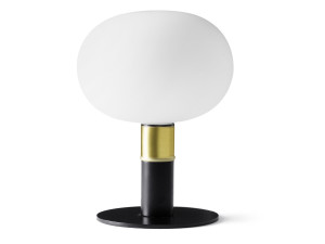 Настольная лампа из металла и опала