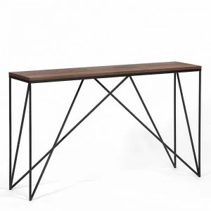 Консоль деревянная, американский орех с металлическими ножками Monaco INTELLIGENT DESIGN  261002 Орех;коричневый