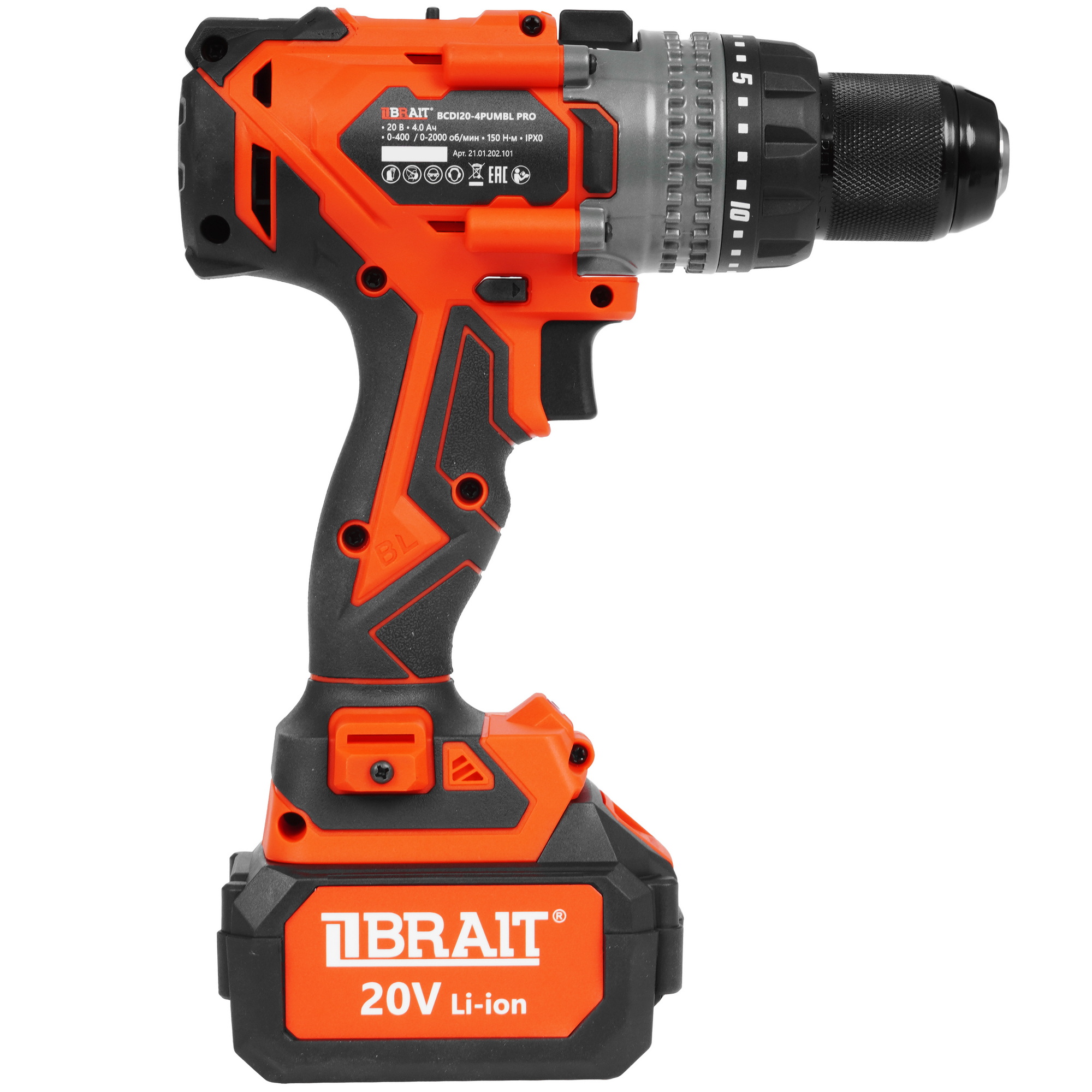 Дрель-шуруповерт BRAIT BCDI20-4PUMBL PRO 9230660 STDN-0104212 - Вид №2