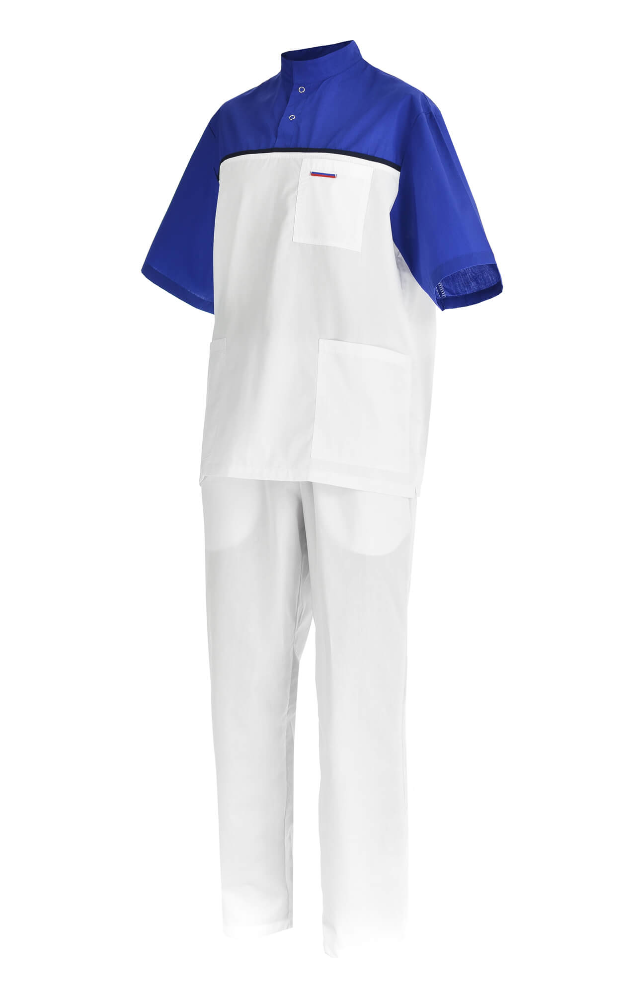 61942 Костюм "Лидер" белый василек  Медицинская одежда  размер 44-46/158-164 Спецодежда  - Вид №2