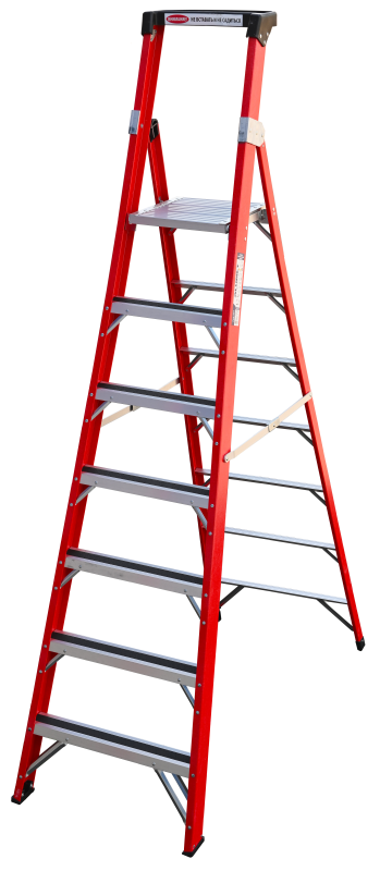 Стремянка стеклопластиковая с органайзером FGP 207 ALUMET 