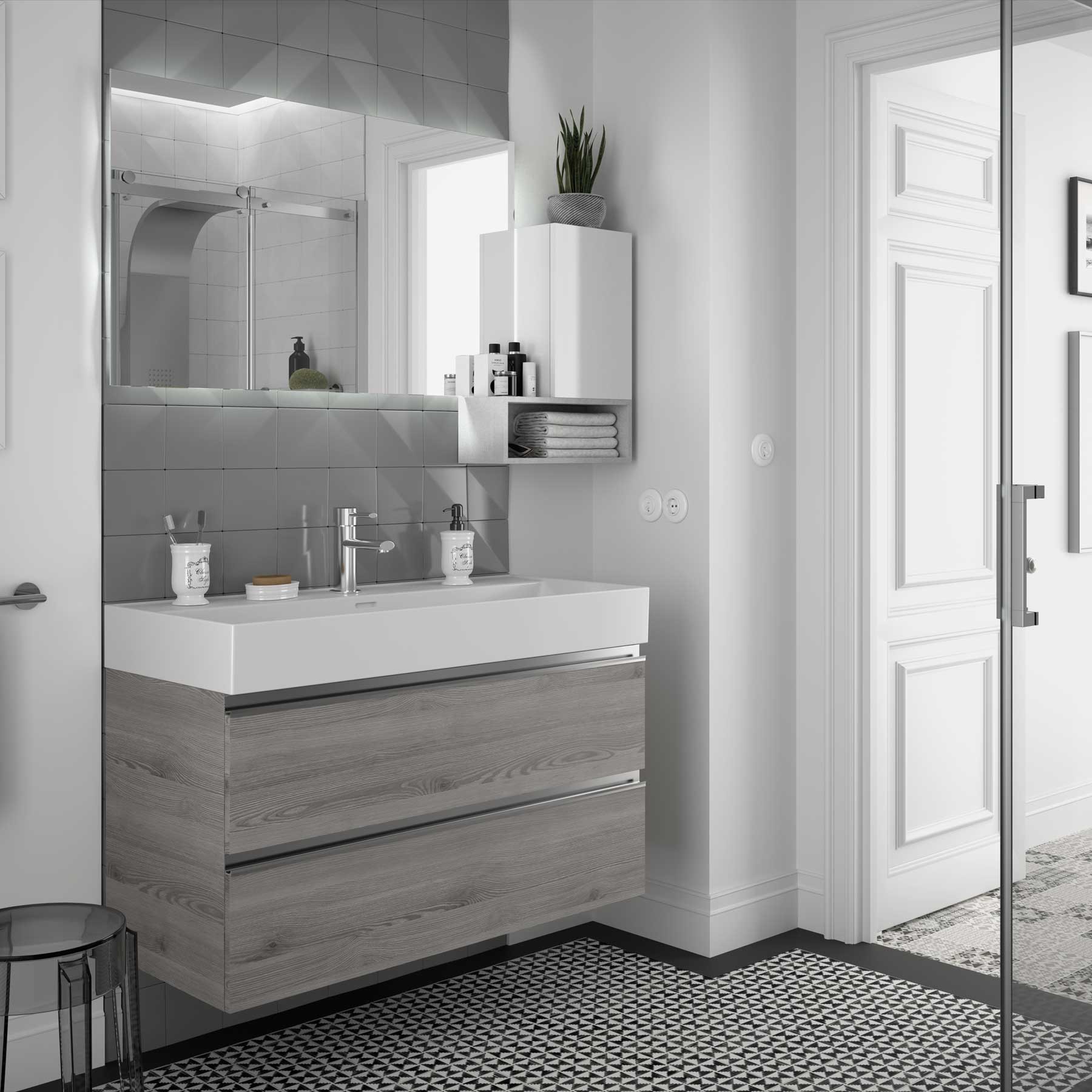 23397 SALGAR Раковина VENETO 1010 1 раковина БЕЛЫЙ ФАРФОР 1010 x 120 x 460 мм - Вид №1