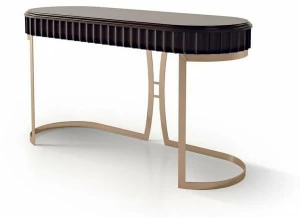 Carpanese Home Овальная консоль из дерева и металлической основы Contemporary 7014