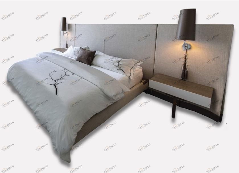 MORADA Кровать из ткани со встроенными прикроватными тумбочками Shanghai sun-id-1441657