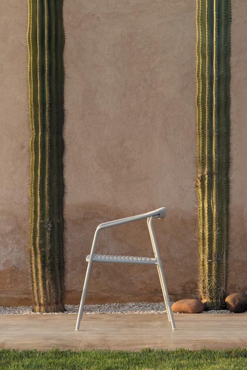 Стул лава веревка 4,5мм антрацит + teak Manutti Duo MNST39 - Вид №5