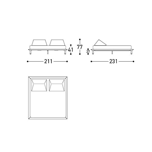 Садовая кровать из акриловой и алюминиевой ткани Varaschin Sunmoon ARCH-00031293 - Вид №9