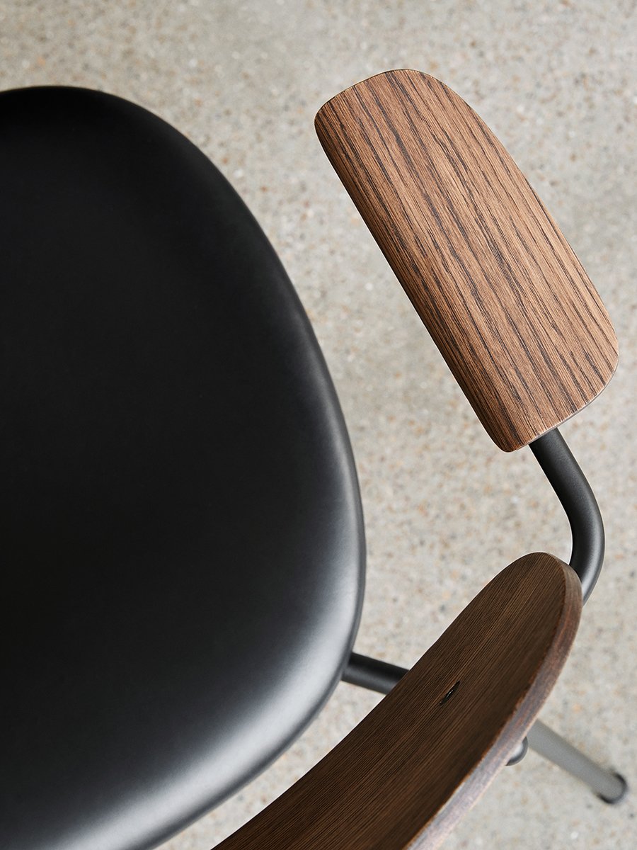 1165039 MENU Обеденный стул с подлокотником, черный Дуб натуральный  - Вид №3