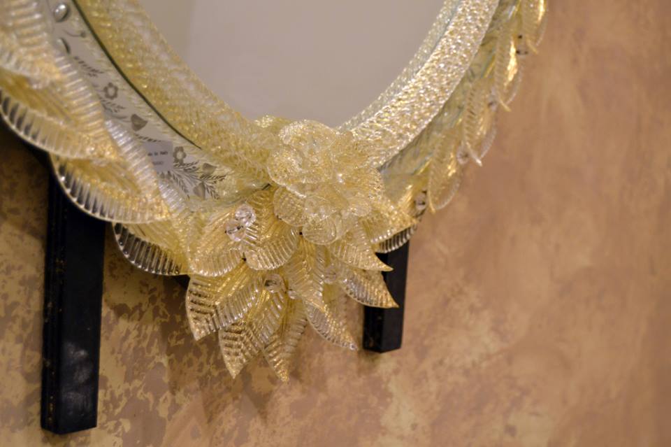 905 ORIGINALMURANOGLASS Венецианское зеркало Sole - овальное - муранское стекло OMG  см  - Вид №1