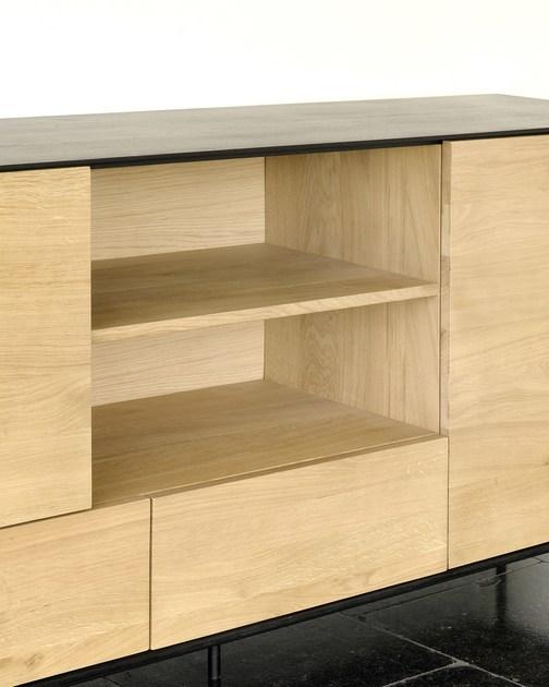 Ethnicraft Комод из дуба с распашными дверцами с ящиками Oak blackbird 051472 - Вид №2