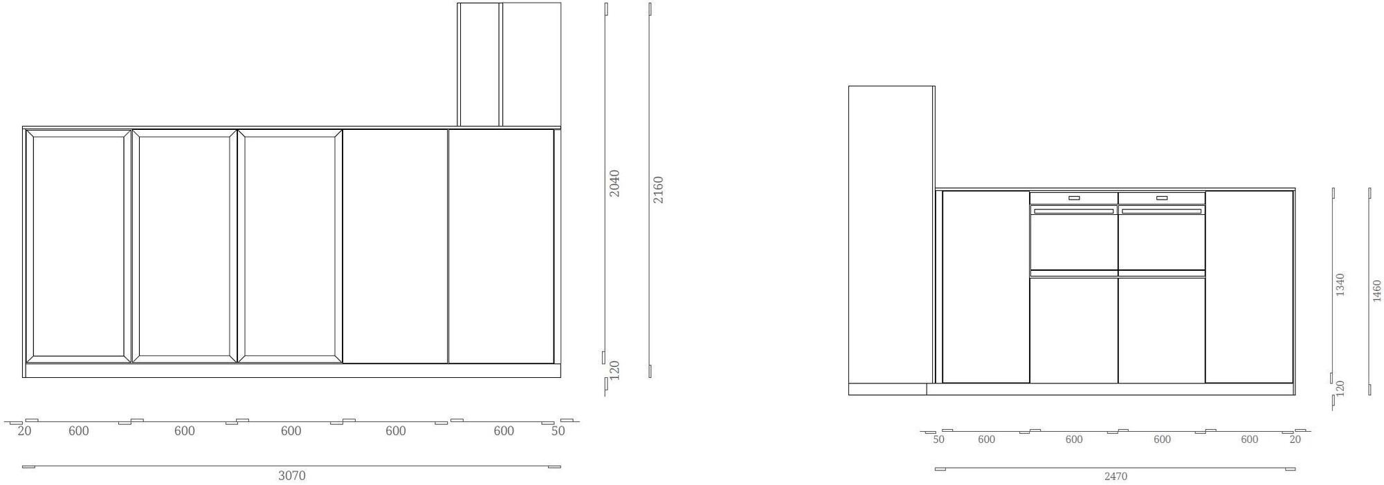 Febal Casa Линейная кухня со встроенными ручками sun-id-1355901 - Вид №7