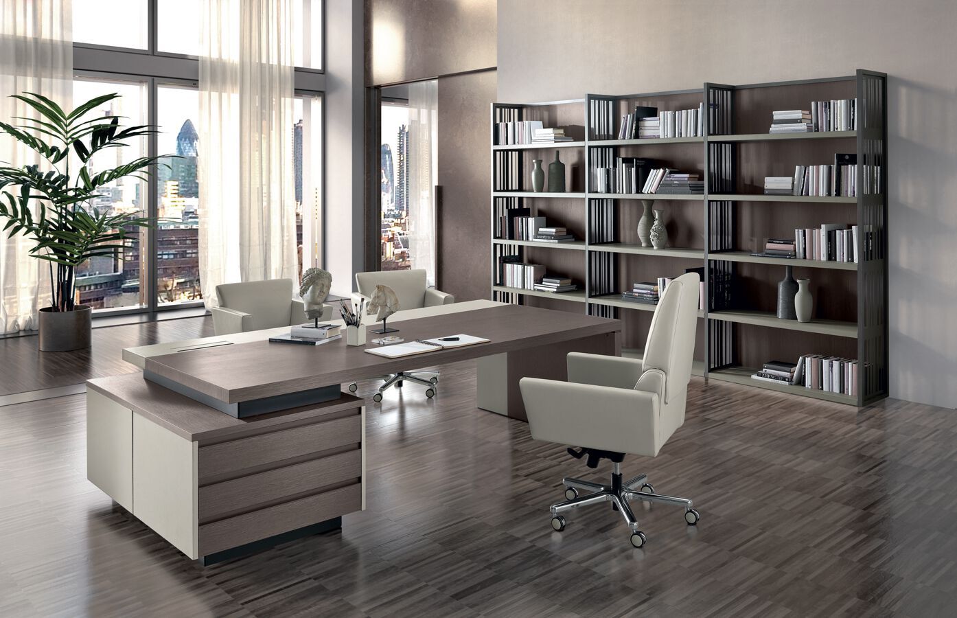 Кожаное вращающееся офисное кресло i 4 Mariani ARCH-00094212 - Вид №3