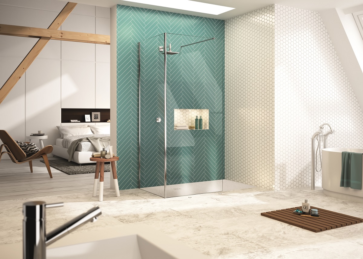 Душевая перегородка MS8SW201 Merlyn 8 Series Хромированный - Вид №4