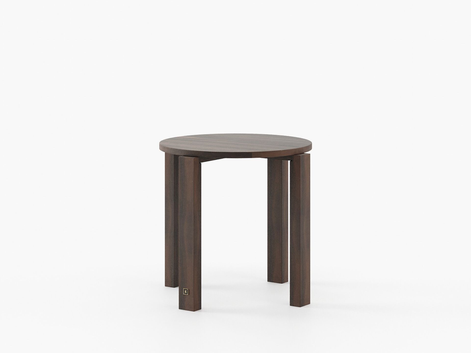 Высокий круглый деревянный журнальный столик Laskasas TASOS ARCH-00030807 - Вид №5