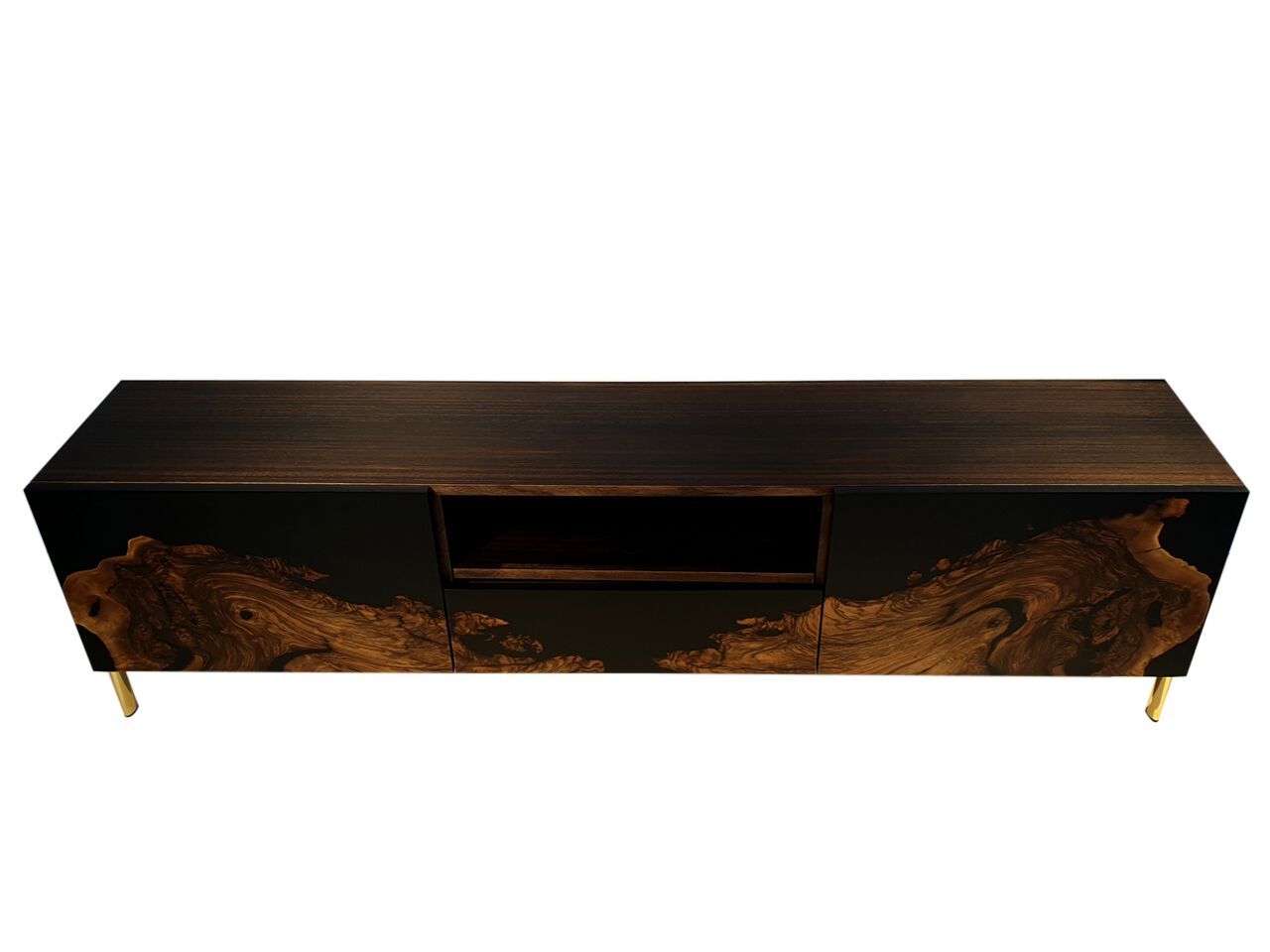 Мебель для телевизора из смолы и орехового дерева Legnor LEG2408783 ARCH-00009491 - Вид №1