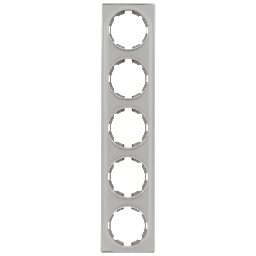 Рамка для розеток и выключателей Onekey Florence 5 постов, цвет серый ONEKEYELECTRO STLM-2004823