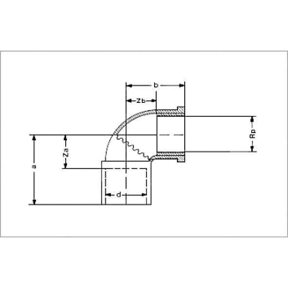 140901512 SANHA 4090G угловой переход ВП-ВР, бронза 15x1/2 мм  - Вид №1