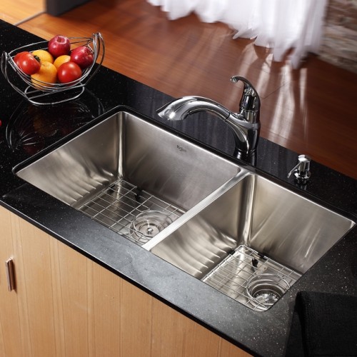 KHU103-33 Мойка кухонная прямоугольная Krausru  - Вид №7