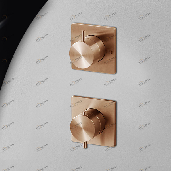 Термостат для душа розовое золото AICO Radomonte TER93R