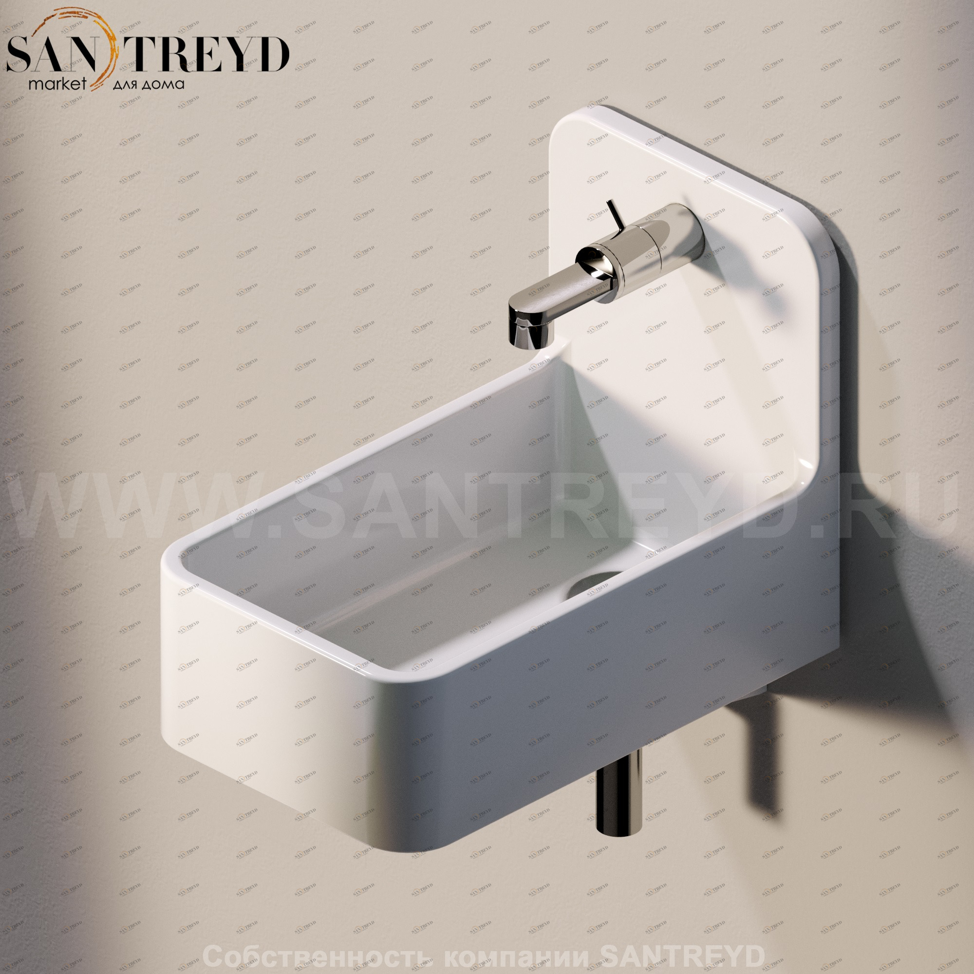 MWL259016 Подвесная раковина настенная прямоугольная Ceramica Flaminia Miniwash белая