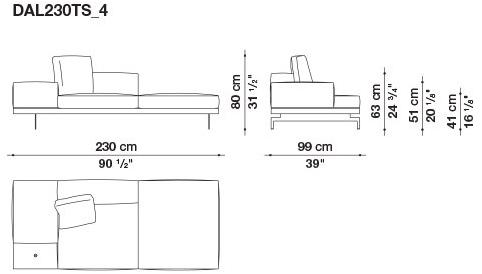 B&B Italia 3-х местный тканевый диван Dock sun-id-1376507 - Вид №13