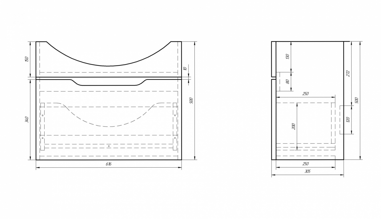 99.0101 Тумба под раковину Dreja Laguna - Вид №1