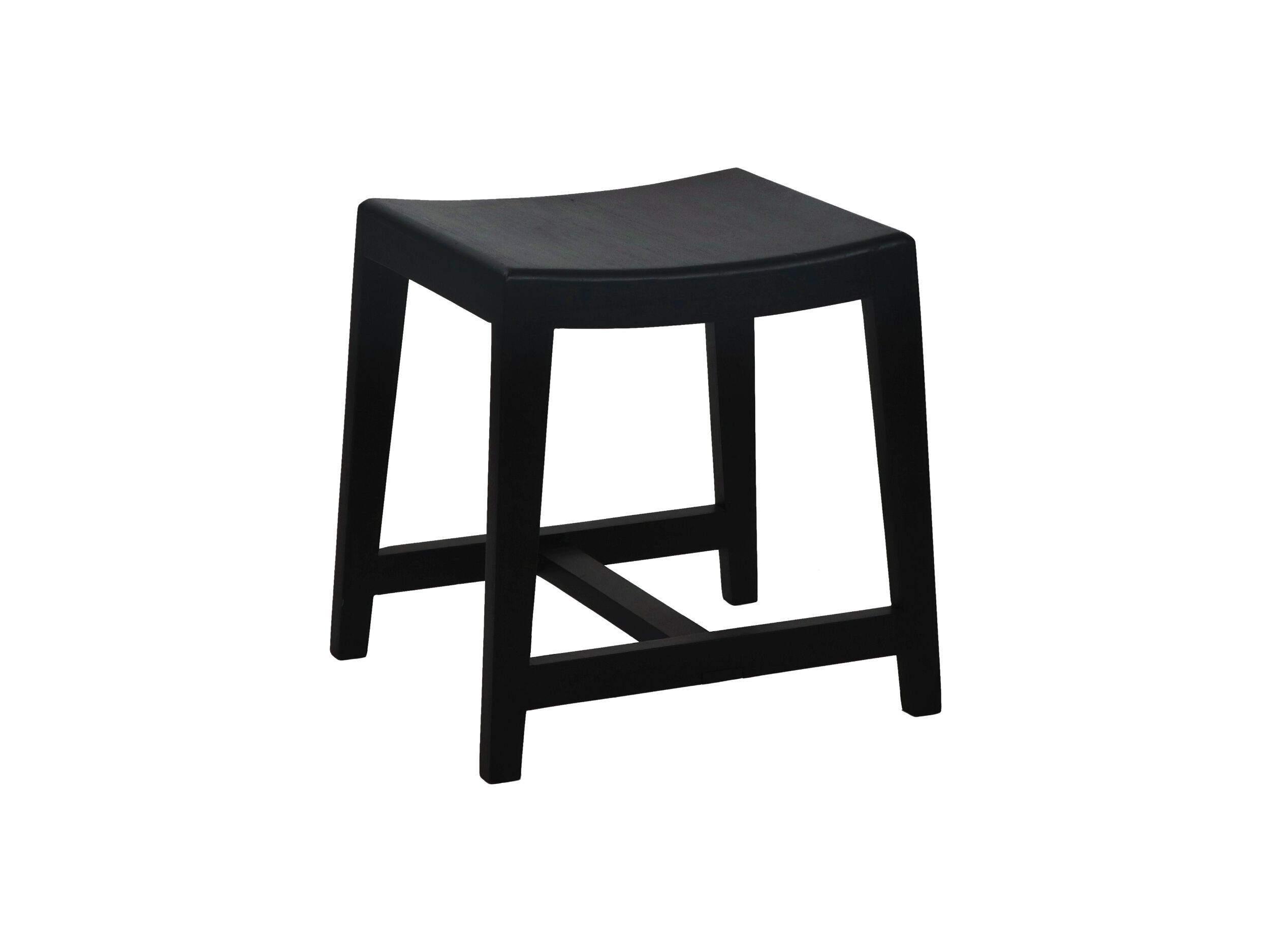 Низкий табурет из манго с подставкой для ног POMAX KENT ARCH-00117476