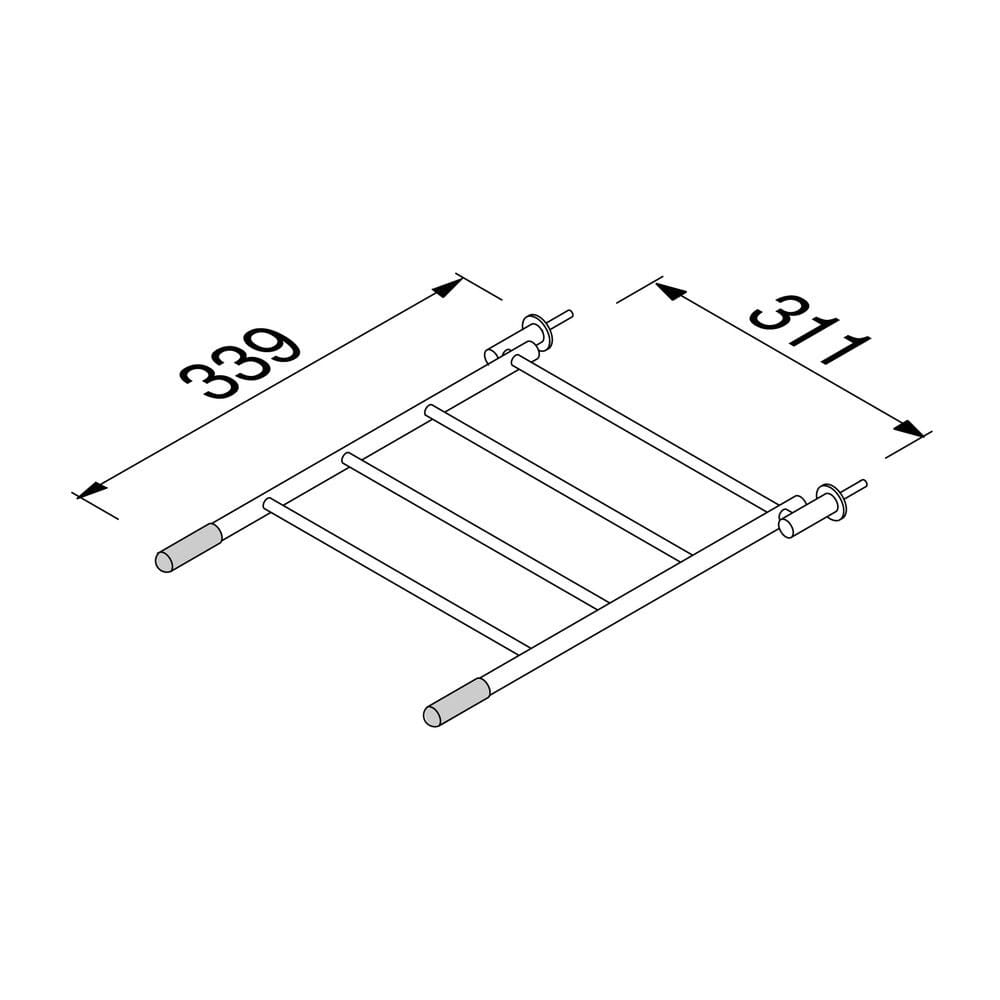 Металлическая сушилка для белья Geesa отель ARCH-00108050 - Вид №2