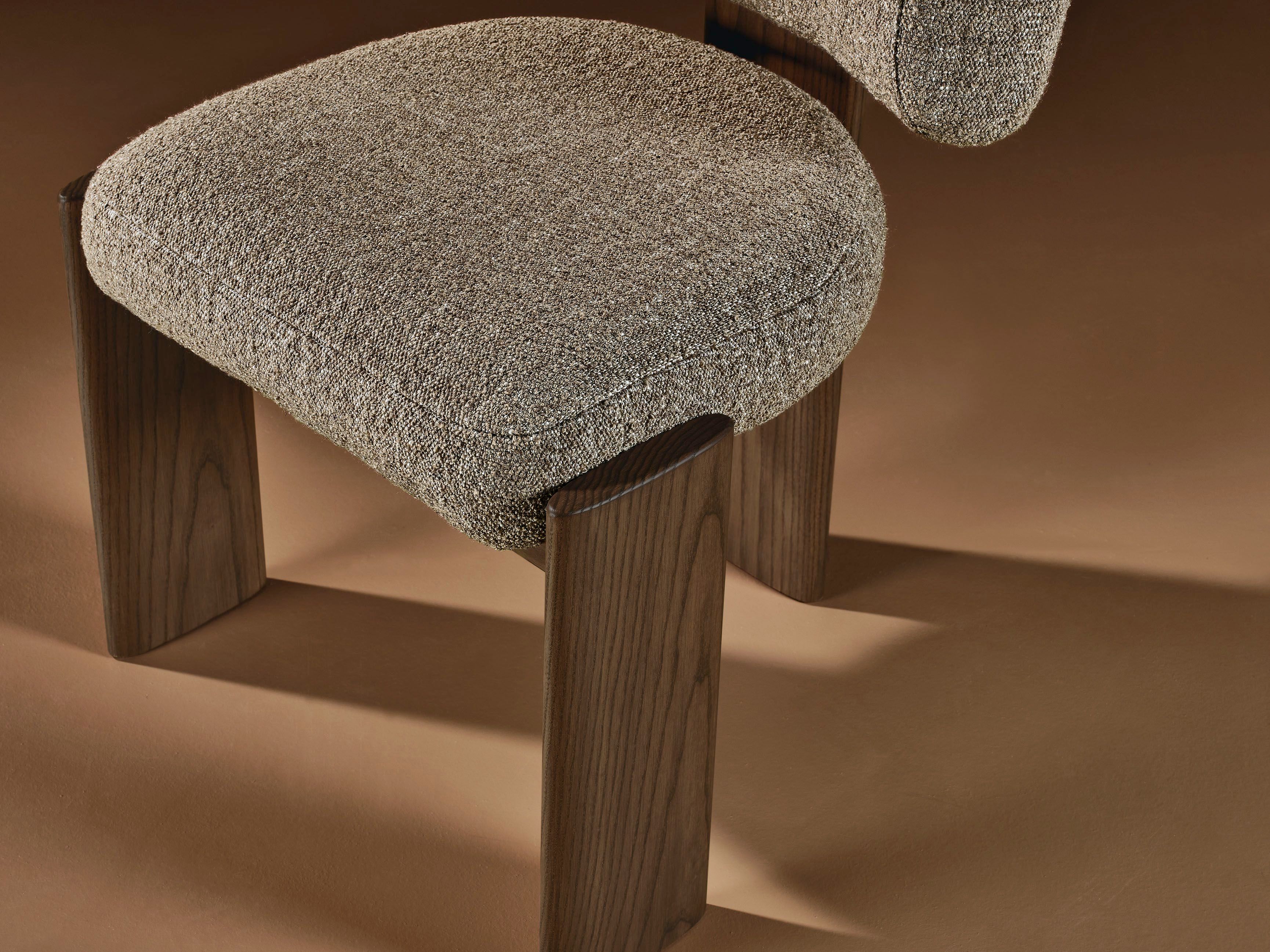 Мягкий стул с деревянным каркасом без подлокотников Naturedesign Главная ARCH-00119419 - Вид №3