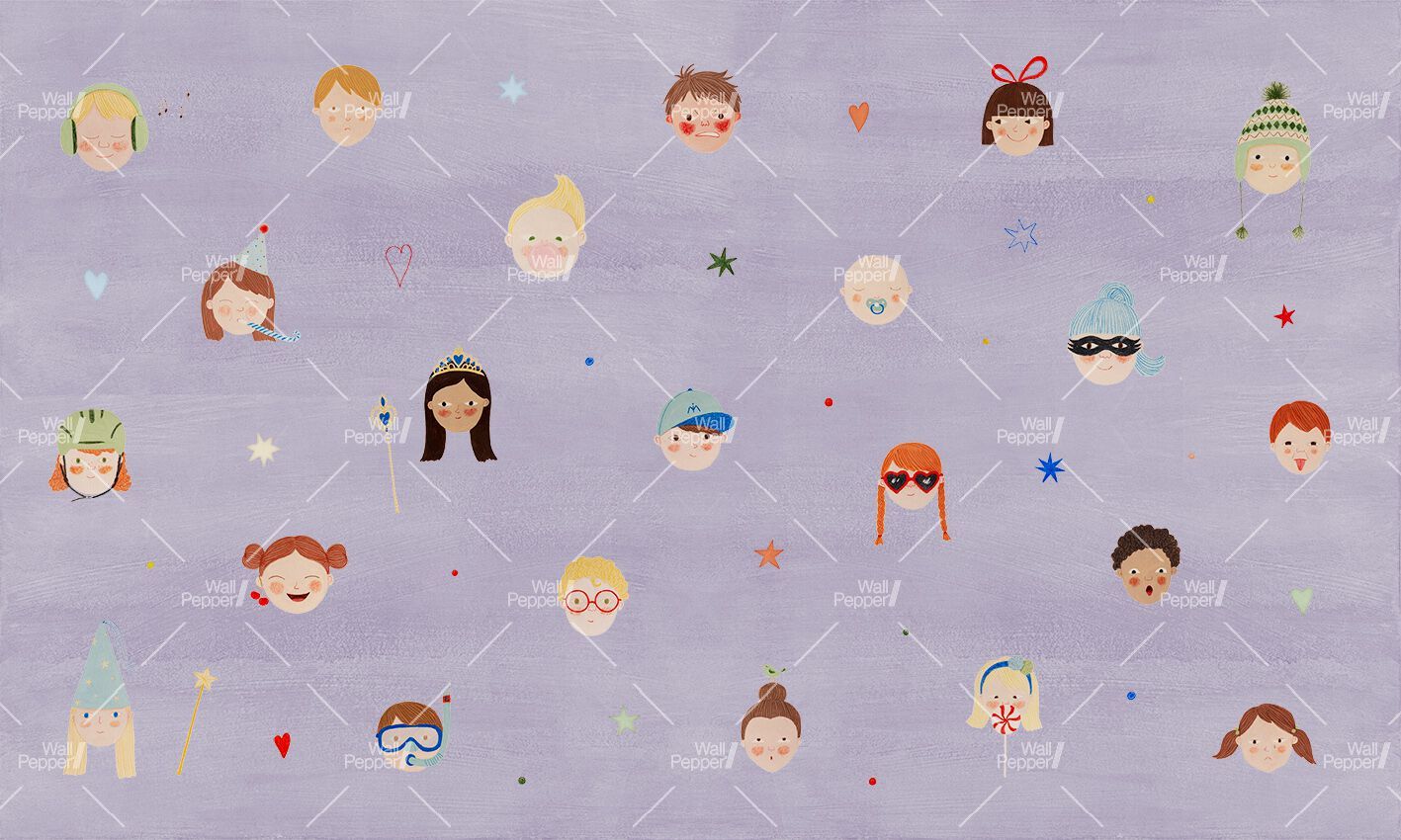 Carta da parati PVC free, eco-friendly, lavabile WallPepper CHE FACCE! ARCH-00030986 - Вид №1