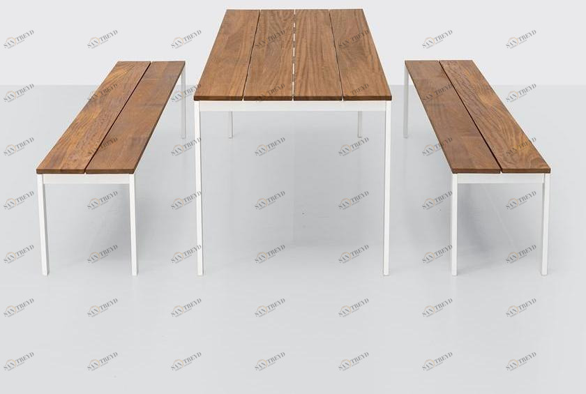 Kristalia Садовая скамейка из тика Be-easy slatted sun-id-1476163