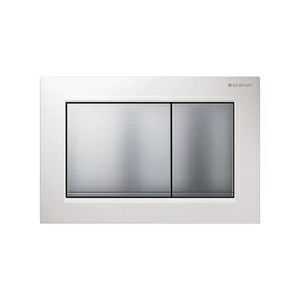 Смывная клавиша Omega 30 белая с матовым хромом 115.080.KL.1