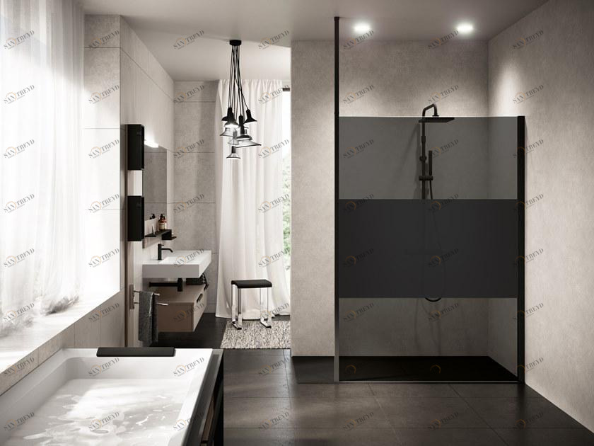 NOVELLINI Душевая перегородка из алюминия и закаленного стекла Kuadra h sun-id-1352665