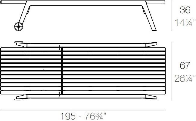 VONDOM Садовый лежак из полипропилена Spritz sun-id-1516541 - Вид №3
