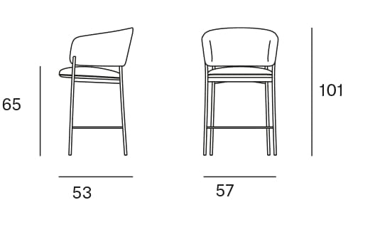Высокий тканевый мягкий стул с подлокотниками Blasco&Vila RC Metal Soft ARCH-00068789 - Вид №10
