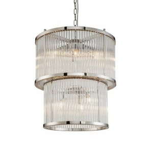 Светильник подвесной 60х55 см никель Marat KG0926P-9 nickel DELIGHT COLLECTION ДИЗАЙНЕРСКИЕ 00-3883092 Прозрачный;серебро