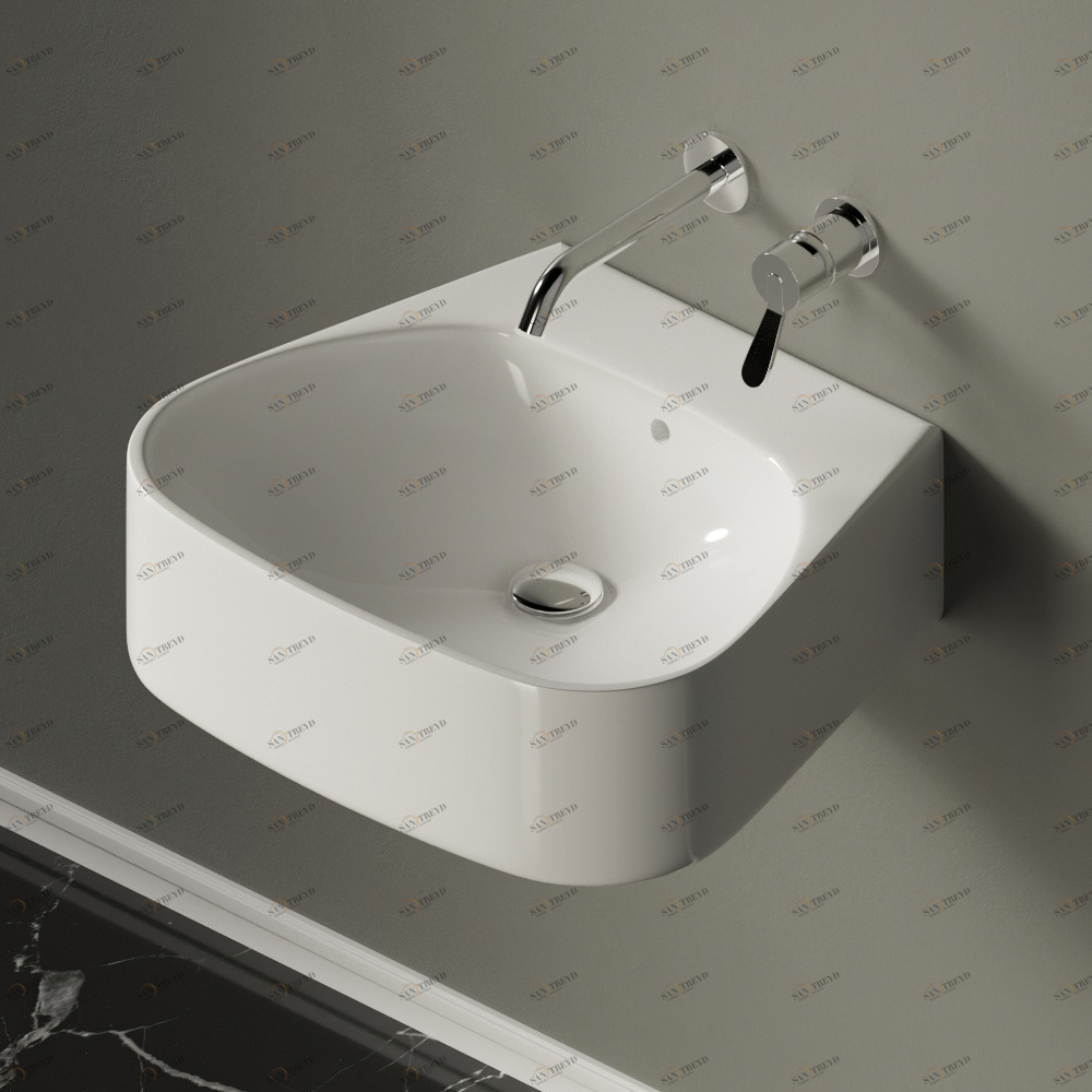 ACER08950RZ Подвесная раковина настенная прямоугольная Agape Pear белая