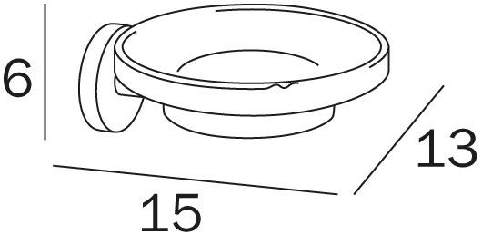 INDA® Настенная стеклянная мыльница Gealuna A10110 - Вид №1
