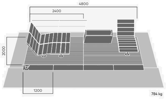 VESTRE Деревянная скамья Parklets 2.0 sun-id-1480173 - Вид №4