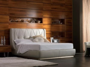 Cantiero Кровать для хранения, обитая кожей, с обитым изголовьем Elettra night El015a/p