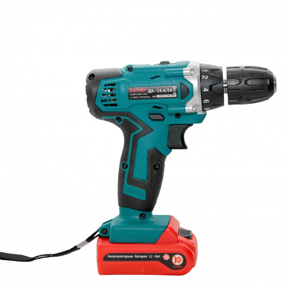 70760 Калибр Аккумуляторная дрель (Li-Ion) ДА-14,4/2А 